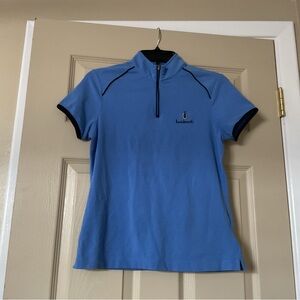 EP ProTour Dry Innisbrook S Shirt W Light Blue Golf Short Sleeve zipper Pre-owne